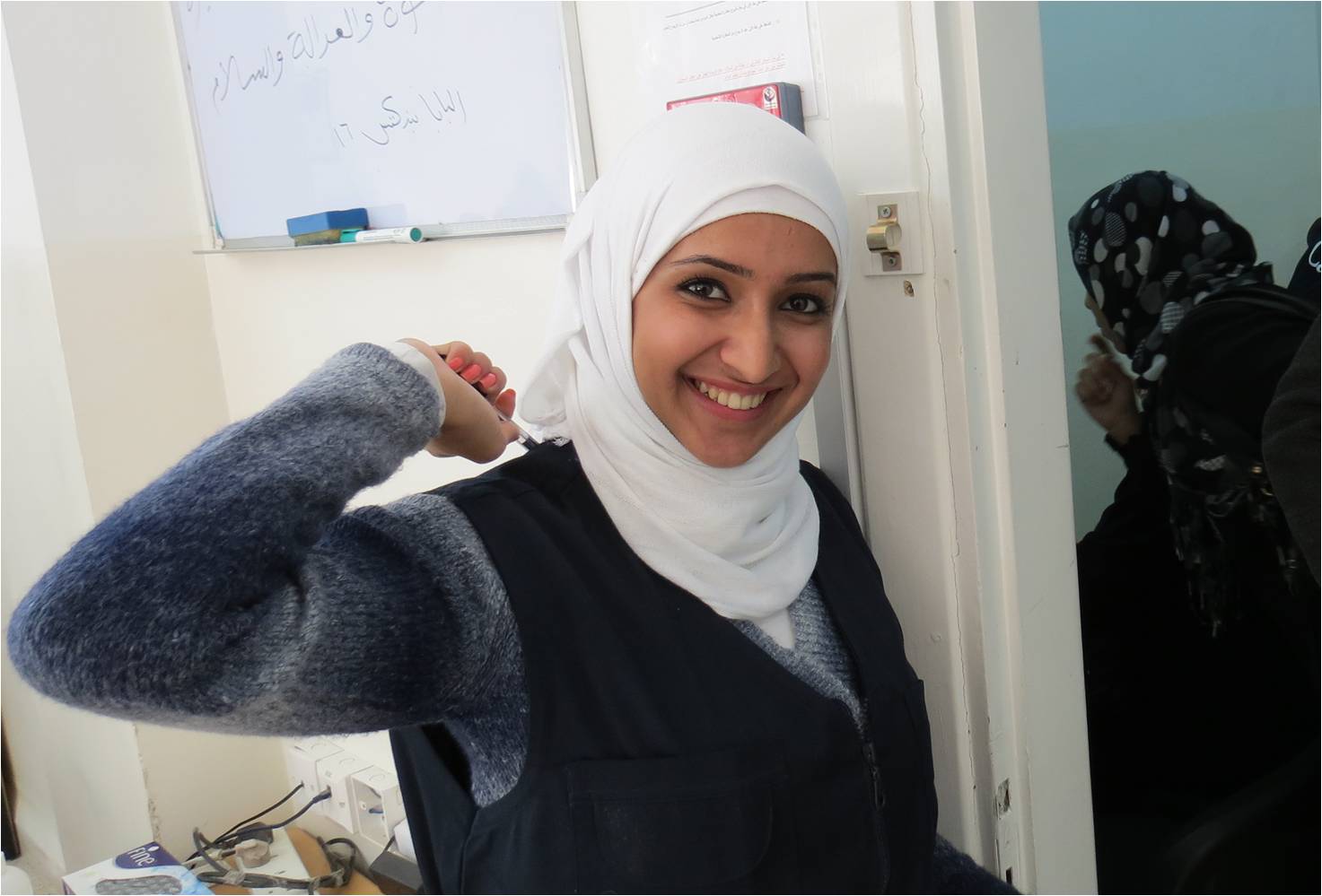 Rahaf Al Jaber is a Syrian refugee. She volunteers for Caritas Jordan in Zarqa. Photo by Patrick Nicholson/Caritas