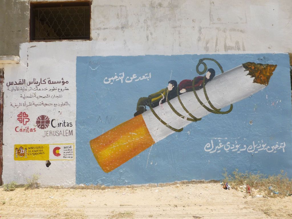 As well as providing aid, Caritas Jeruslaem also runs public health campaigns in Gaza