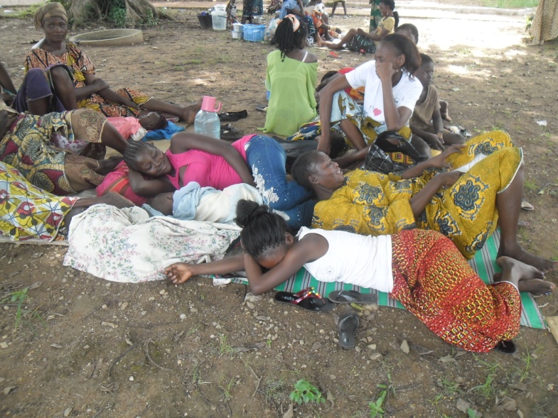 People are hiding under Mango trees to avoid getting killed. Credit: Caritas